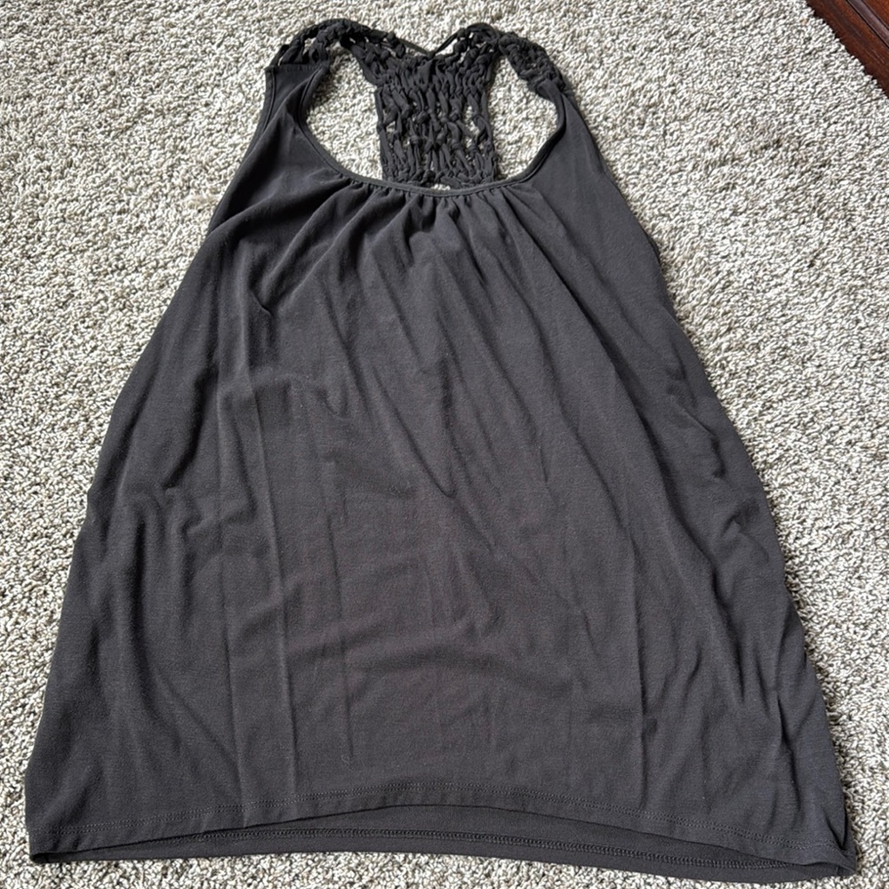 Liz Lange Gray Backless Sleeveless Tank Top